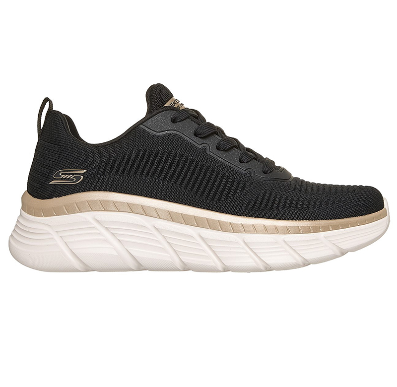 Skechers Engineered Knit Fashion Lace Up 117385-BKGD