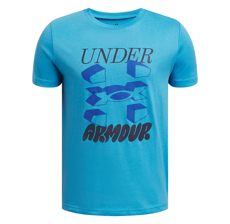 Under Armour Boys Split Big Logo Short Sleeve 1390003-452