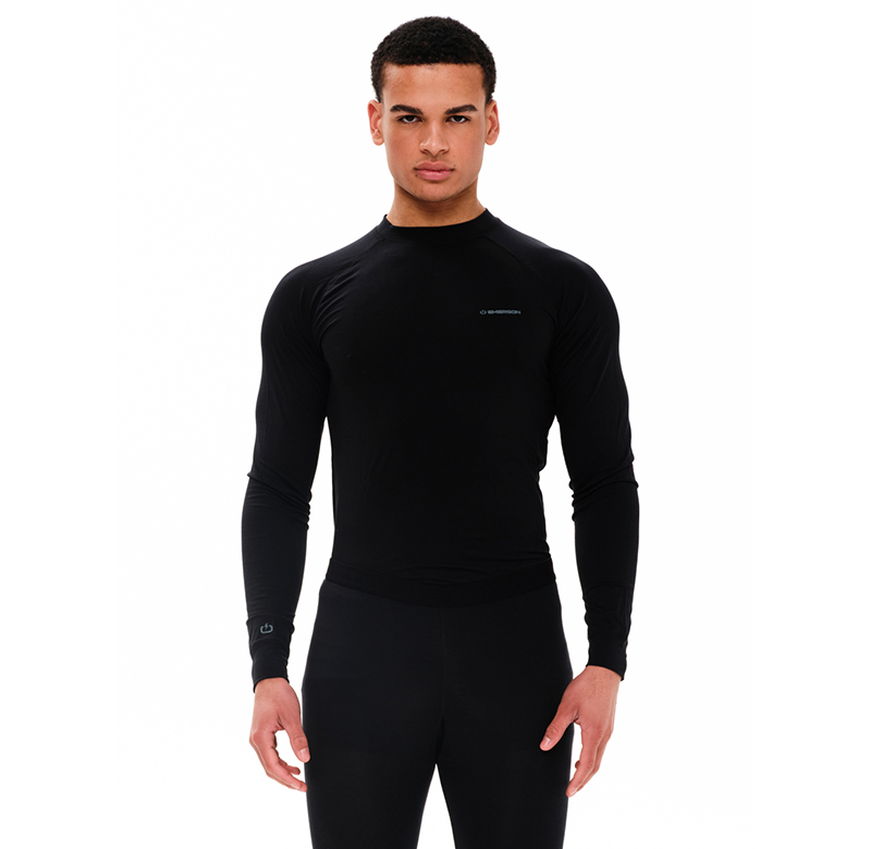 Emerson Ανδρική Ισοθερμική Μακρυμάνικη Μπλούζα 232.EM06.09-BLACK