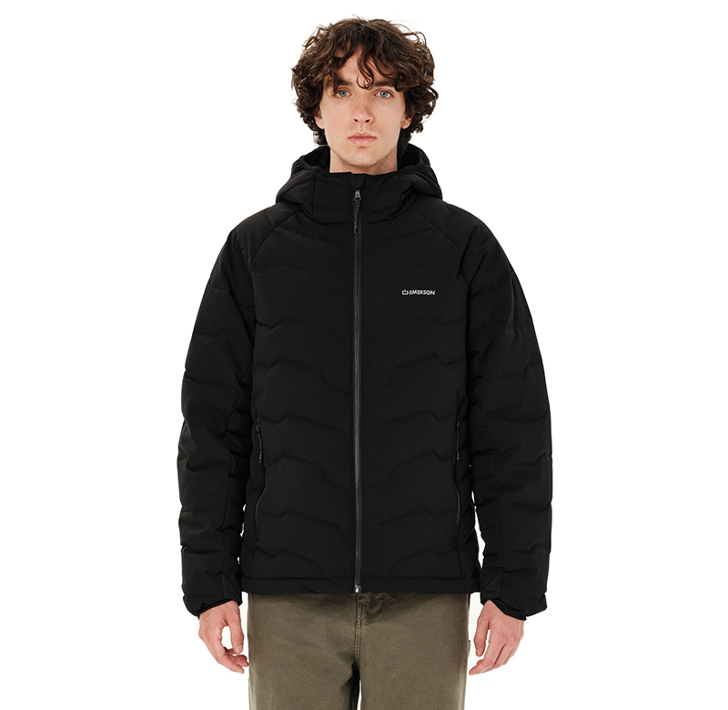 Emerson Men's Hooded Puffer Jacket 262.EM10.56-Black