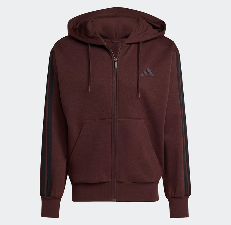 Adidas 3 Stripes Fleece Hoodie JX0697