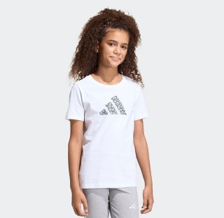 Adidas Junior Girls Animal Print Graphic Tee KA2986
