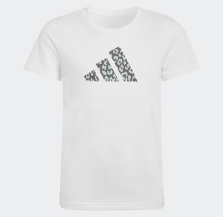 Adidas Junior Girls Animal Print Graphic Tee KA2986