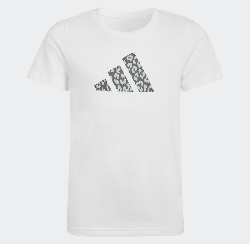 Adidas Junior Girls Animal Print Graphic Tee KA2986