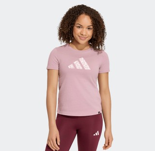 Adidas Junior Girls Animal Print Graphic Tee KX2418