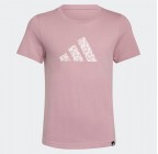 Adidas Junior Girls Animal Print Graphic Tee KX2418