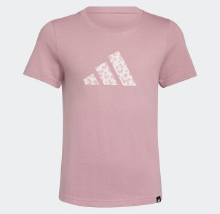 Adidas Junior Girls Animal Print Graphic Tee KX2418