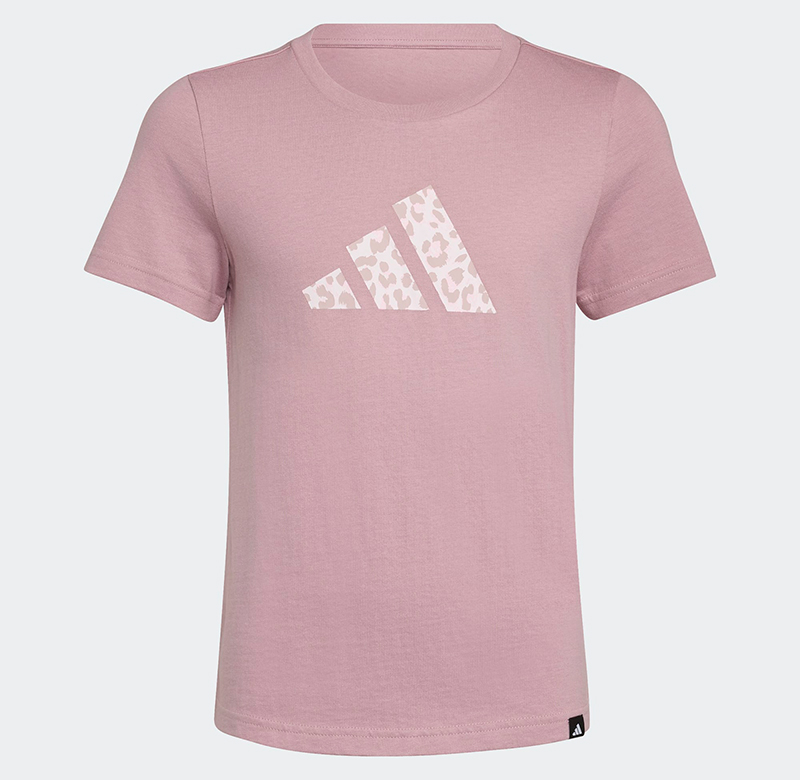 Adidas Junior Girls Animal Print Graphic Tee KX2418