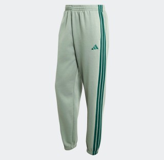  Adidas Essentials 3-Stripes Fleece Cuffed Joggers KY4136