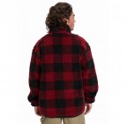 Quiksilver Mercury Woodlands Sherpa Half Zip Sherpa Check Jacket EQYPF03070-RSG1