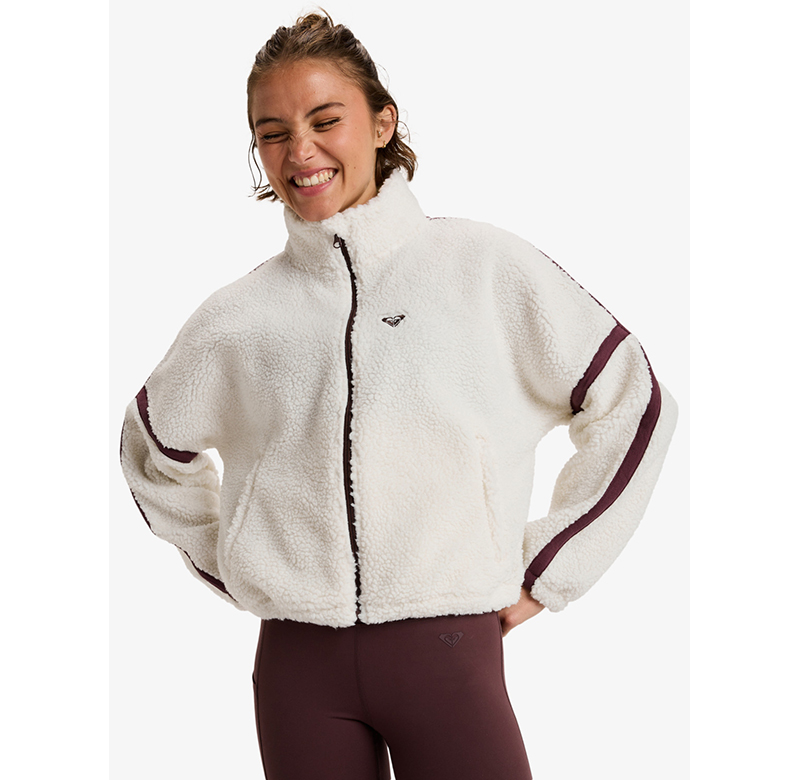 Roxy Boundless Spirit Zippered Sherpa Jacket ERJPF03220-WCF0
