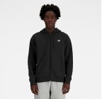 New Balance Stacked Logo French Terry Full Zip Hoodie MJ41501-BK