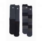 Quiksilver Qk Original Scallop 2 Pack Crew Socks for Men AQYAA03398-KRPH